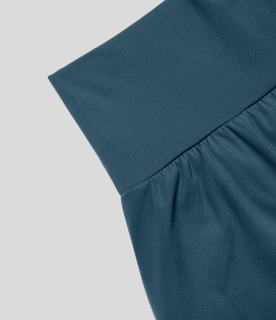 2-in-1 yoga-shorts mit hoher taille für frauen