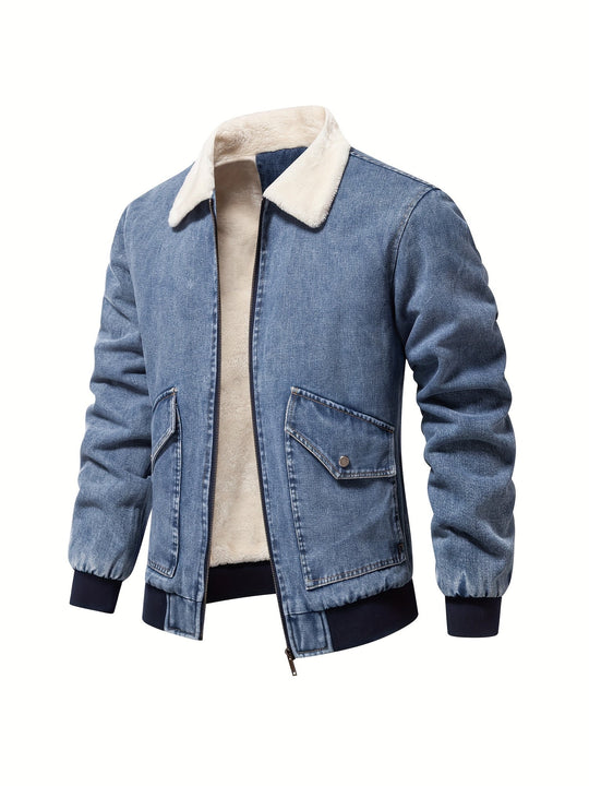 Lucas - Denim-Fleece-Jacke für Herren