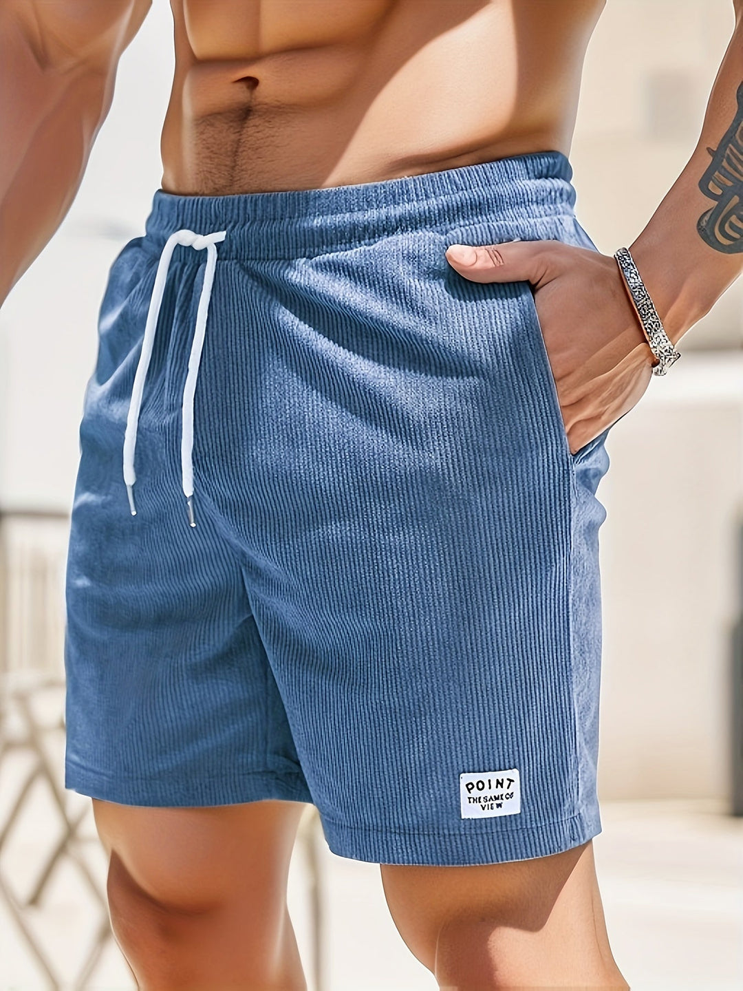 Herren-cord-shorts