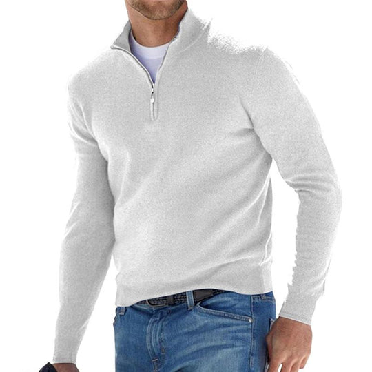 Stilvoller Zip-Up Pullover für Herren