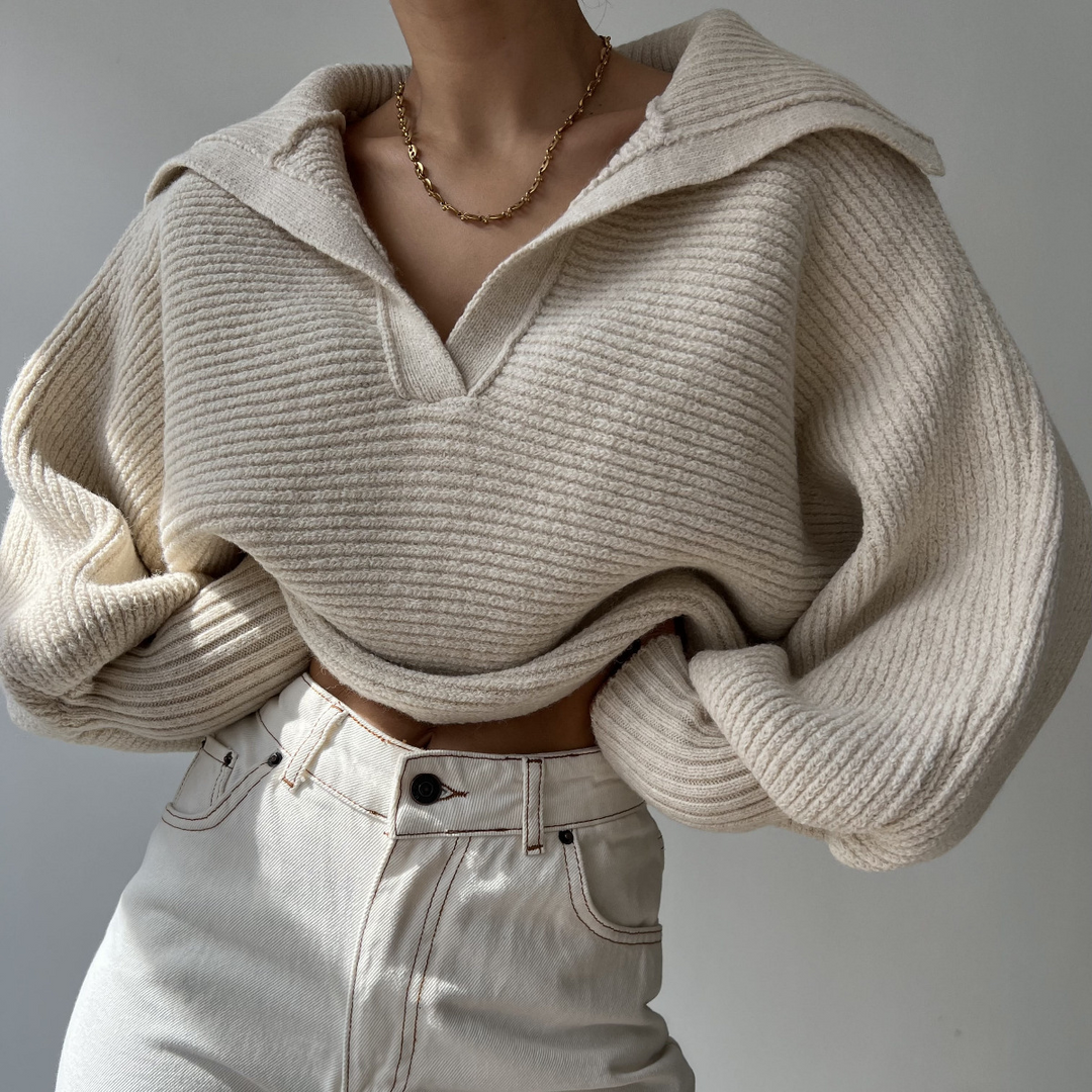 Übergroßer Strickpullover für Damen