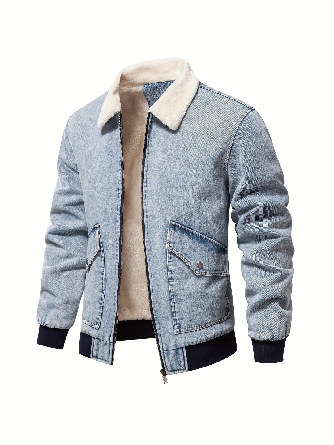 Lucas - Denim-Fleece-Jacke für Herren