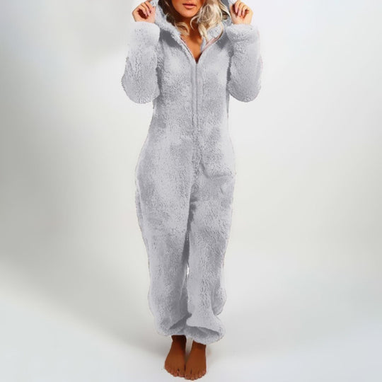 Jumpsuit aus kuscheligem fleece