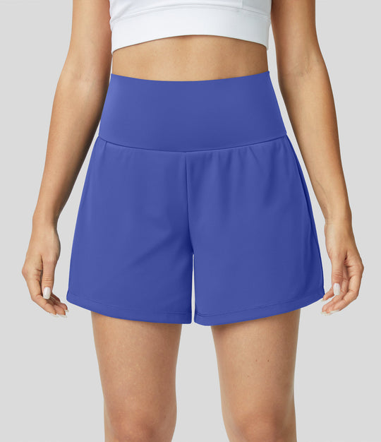 2-in-1 yoga-shorts mit hoher taille für frauen