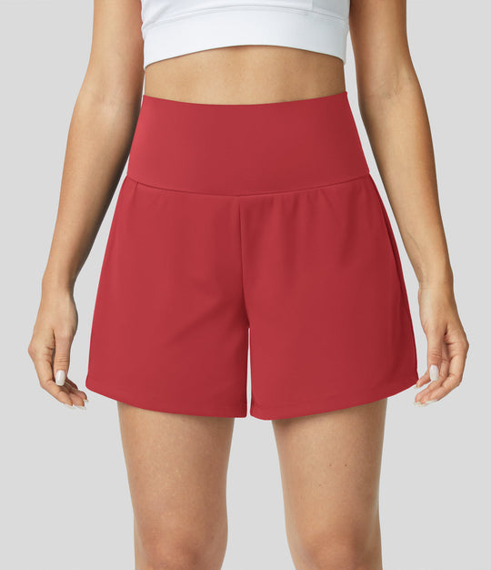 2-in-1 yoga-shorts mit hoher taille für frauen