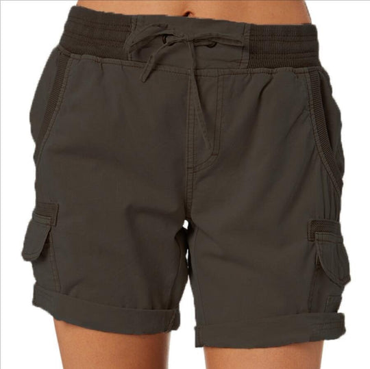 Lässige lockere shorts mit hoher taille für frauen