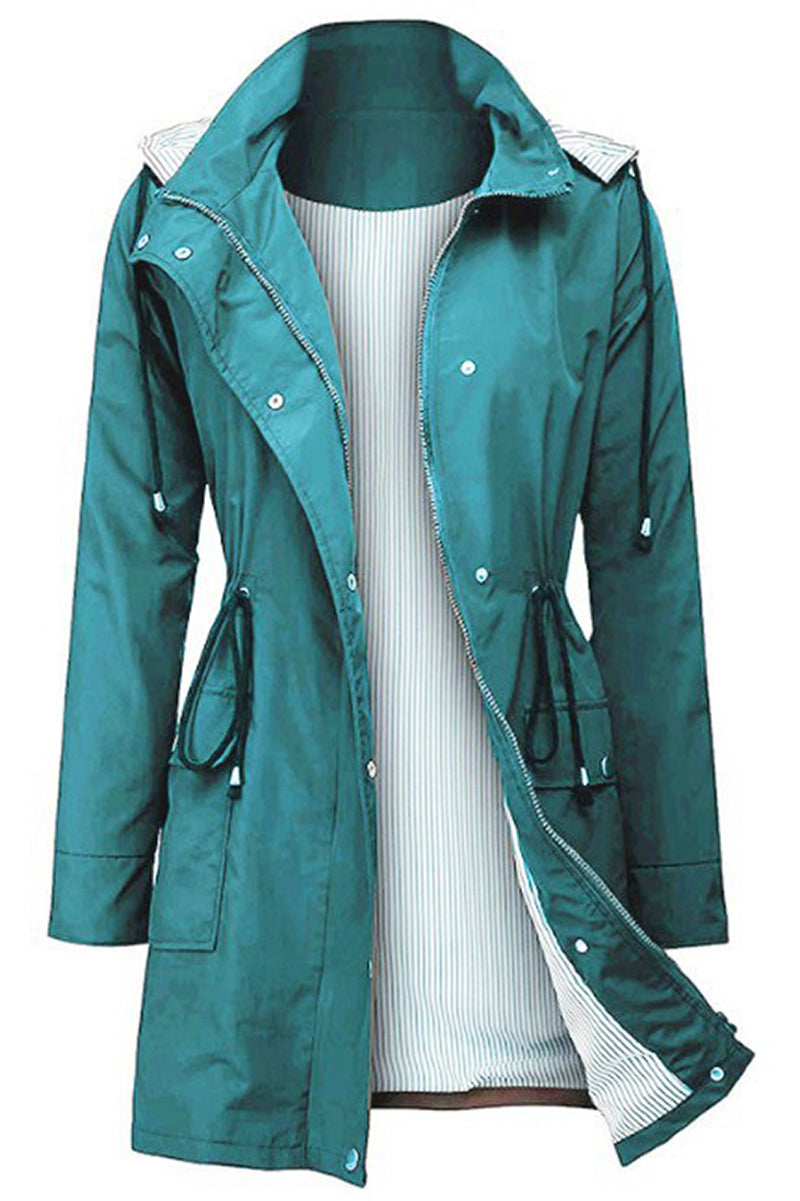 Windbreaker mit Kapuze und gestreifter Windjacke-Regenjacke