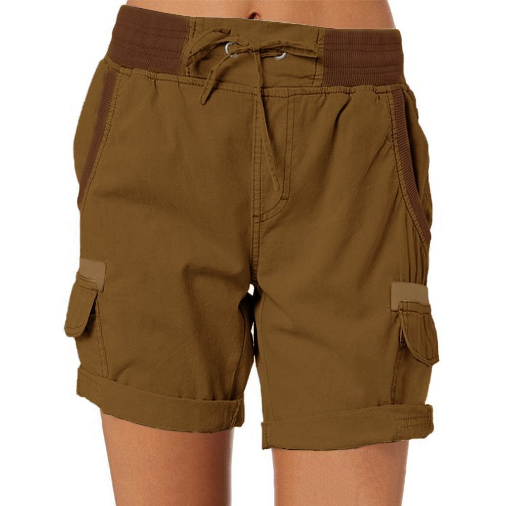 Lässige lockere shorts mit hoher taille für frauen