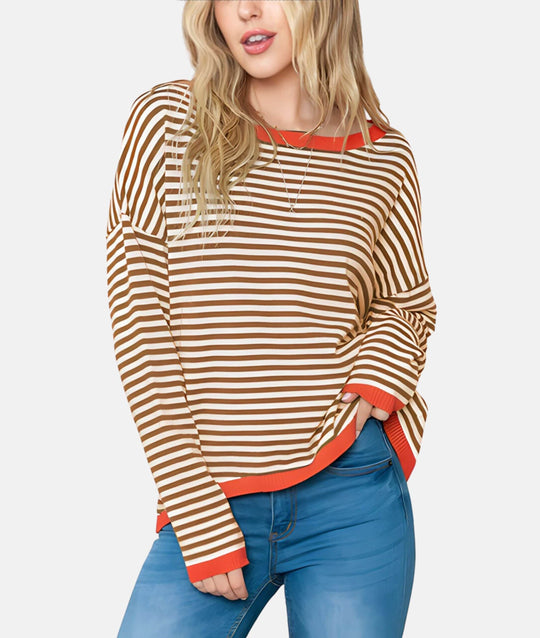 Gestreifter Pullover für Damen