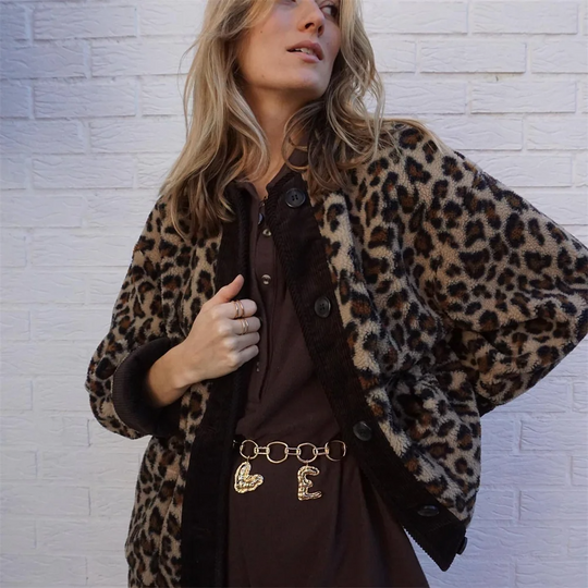 Leopard Print Jacke für Damen