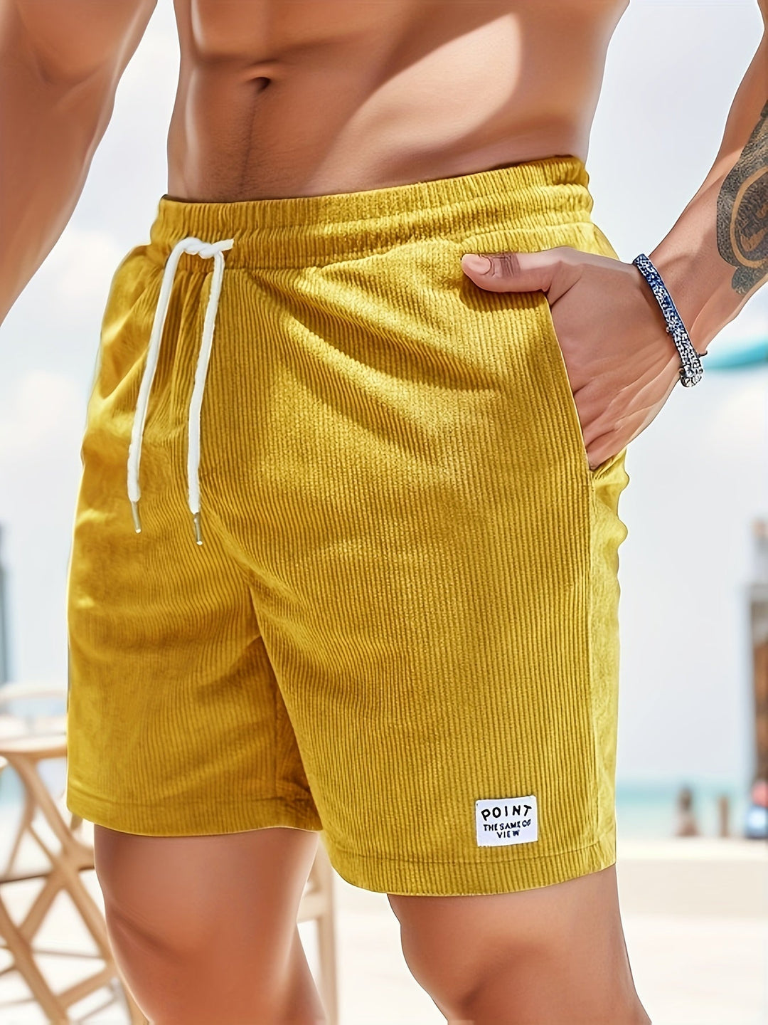 Herren-cord-shorts