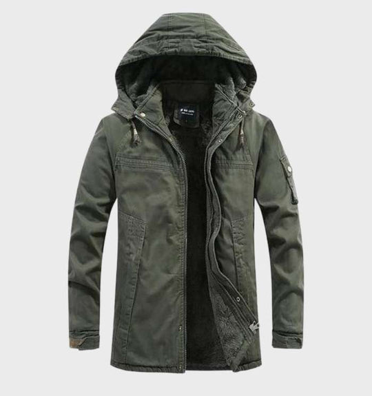 Joris - Dicke Herren-Cargo-Jacke mit Fleece-Futter und Kapuze