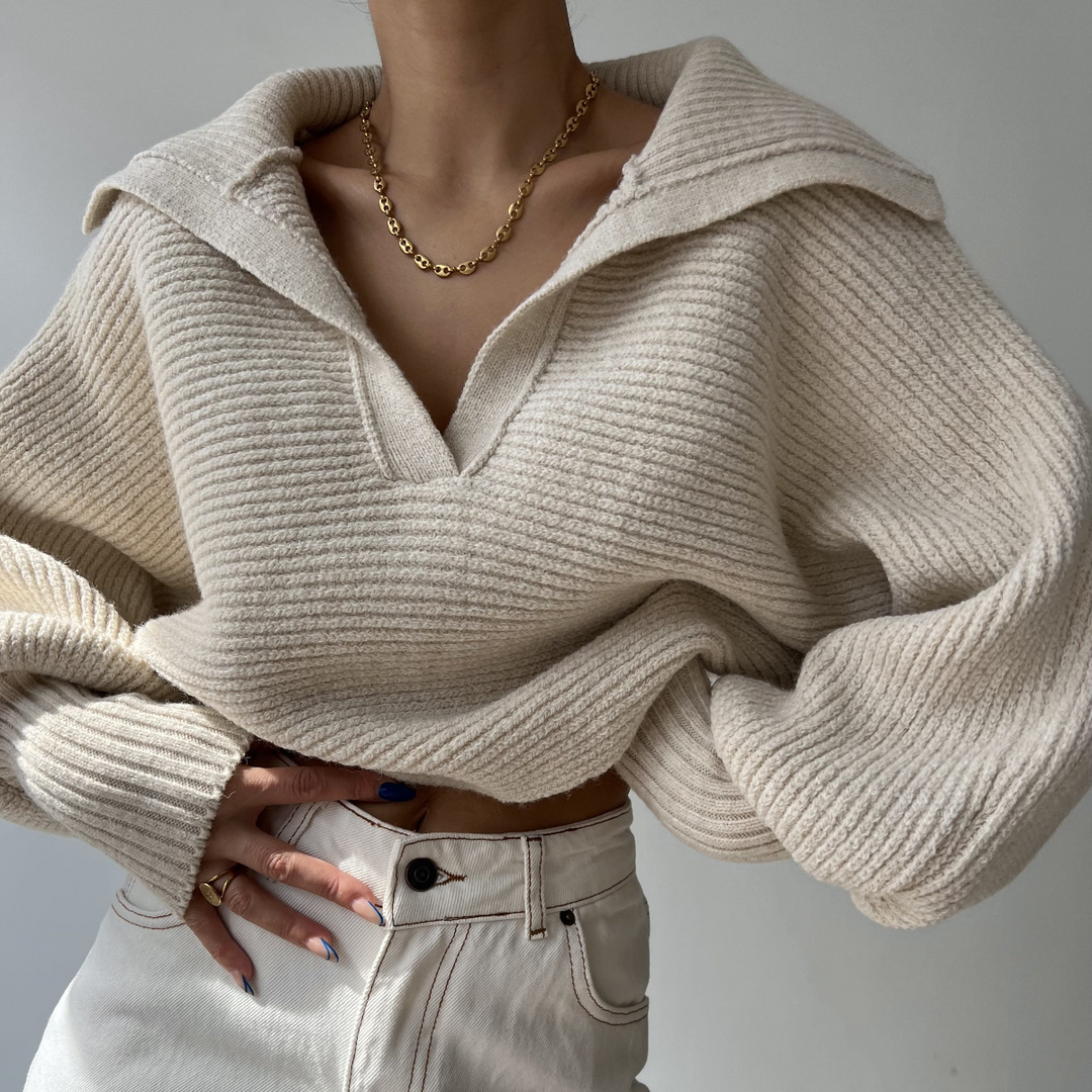 Übergroßer Strickpullover für Damen