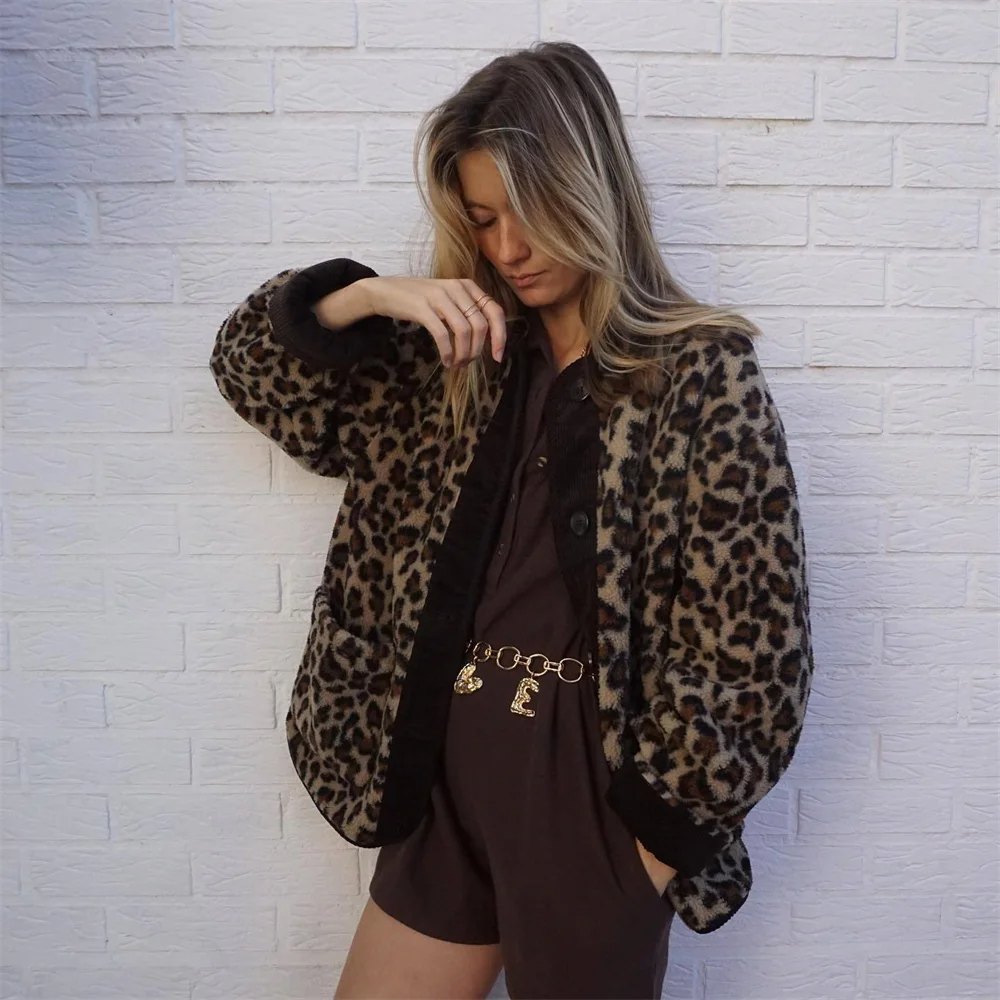 Leopard Print Jacke für Damen