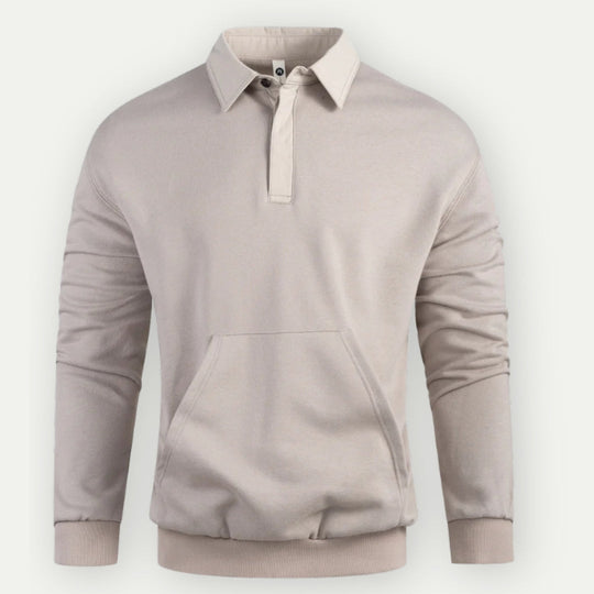 Klassisches Pullover-Sweatshirt mit Kragen für Herren