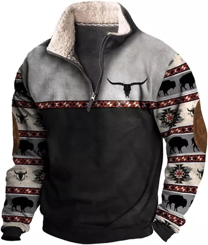 Klassischer Zip-Up Pullover für Herren