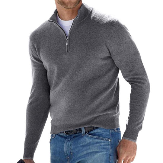 Stilvoller Zip-Up Pullover für Herren