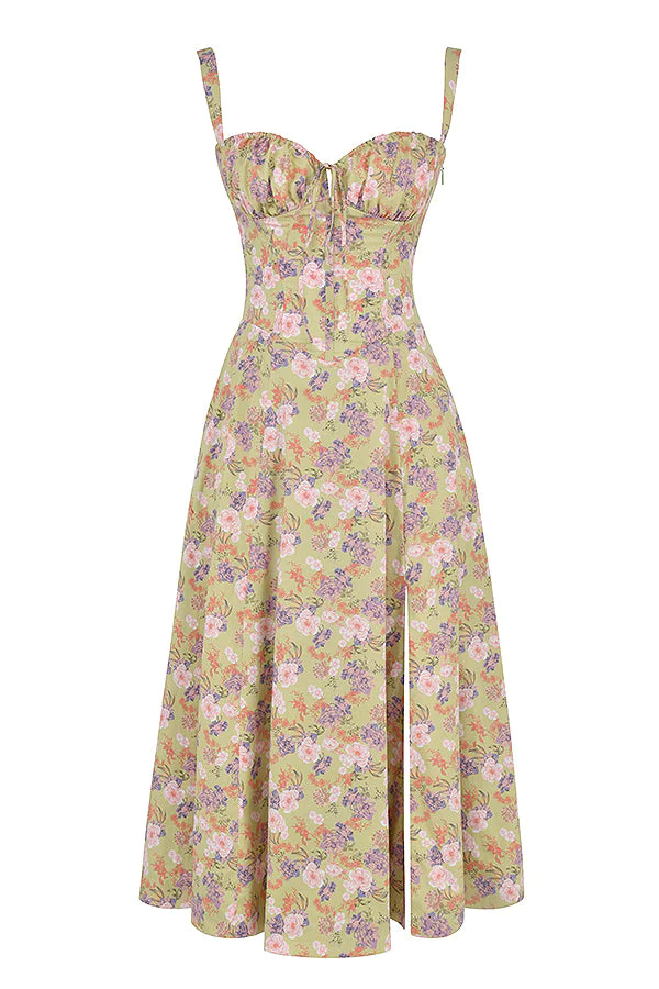 Floral tailleverkleinerer kleid