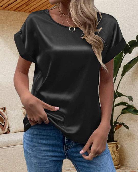 Satin shirt für frauen