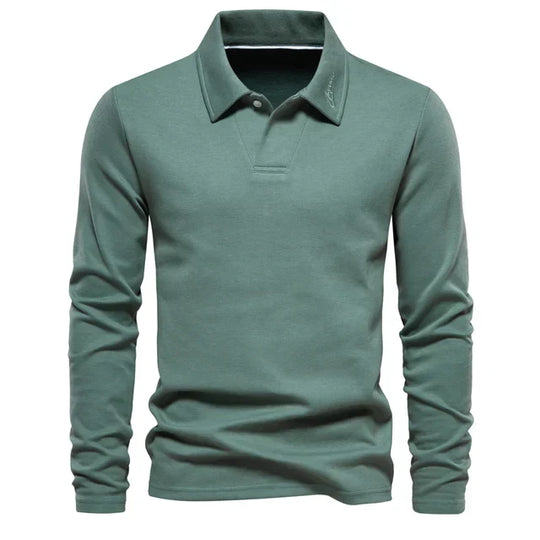 Langärmelige Polo-Bluse für Männer