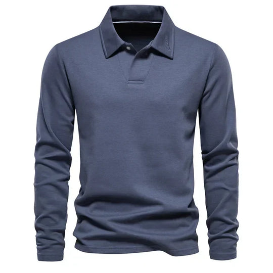 Langärmelige Polo-Bluse für Männer