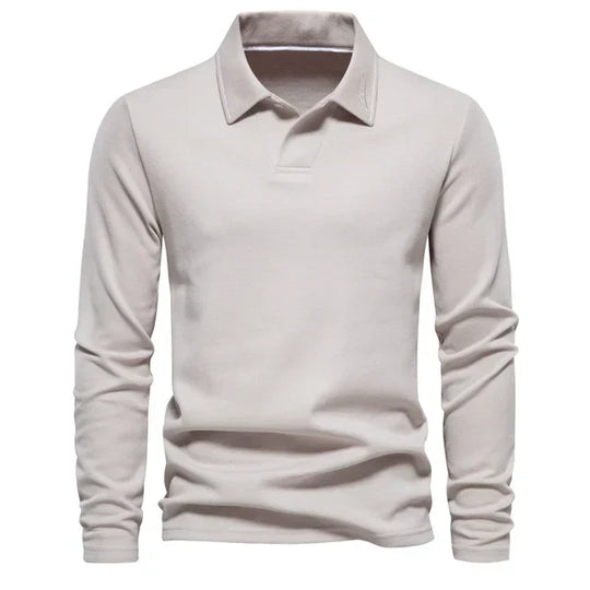 Langärmelige Polo-Bluse für Männer