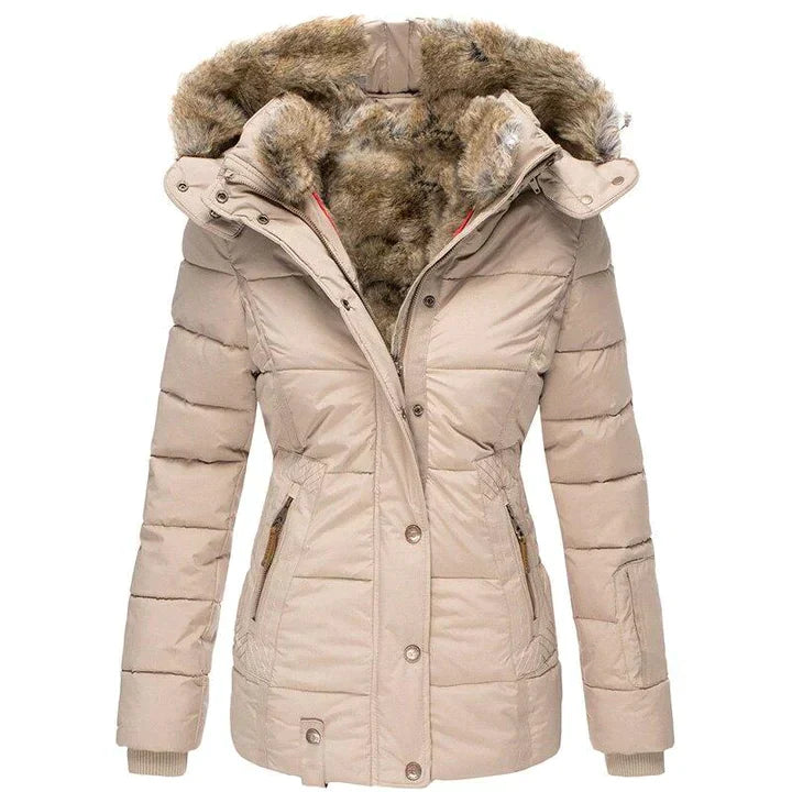 Stylische gefütterte winterjacke