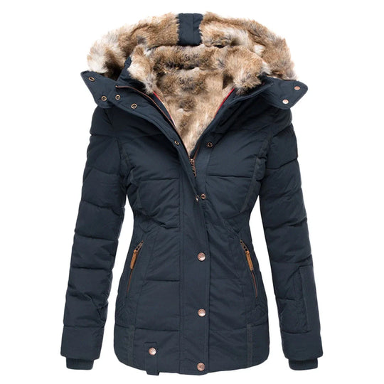 Stylische gefütterte winterjacke