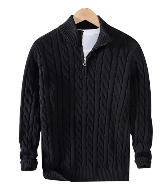 Eleganter Zip-Pullover für Herren