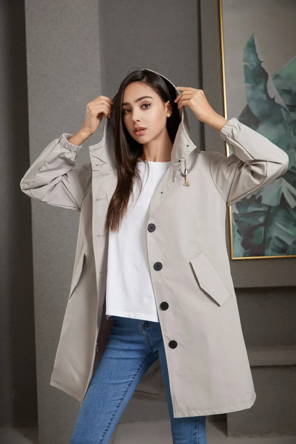 Windbreaker Trenchcoat für Frauen