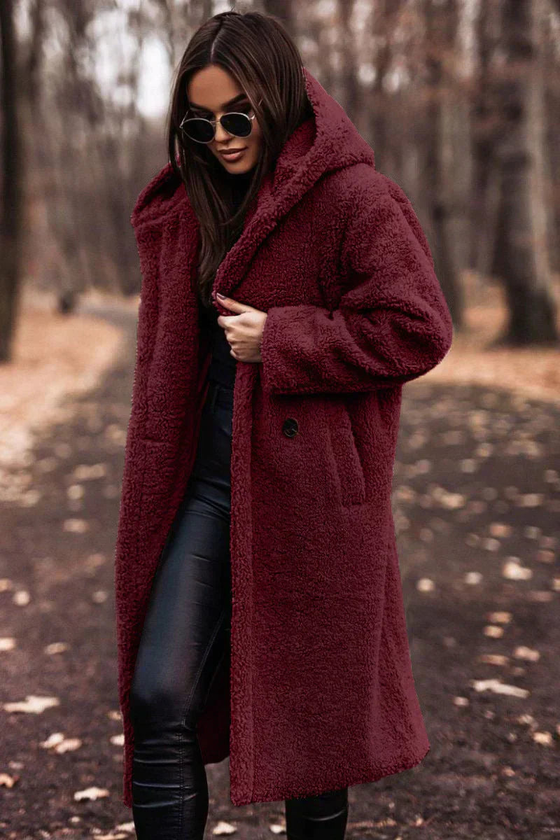 Warmer und eleganter Wollmantel für Damen, ideal für die Wintersaison