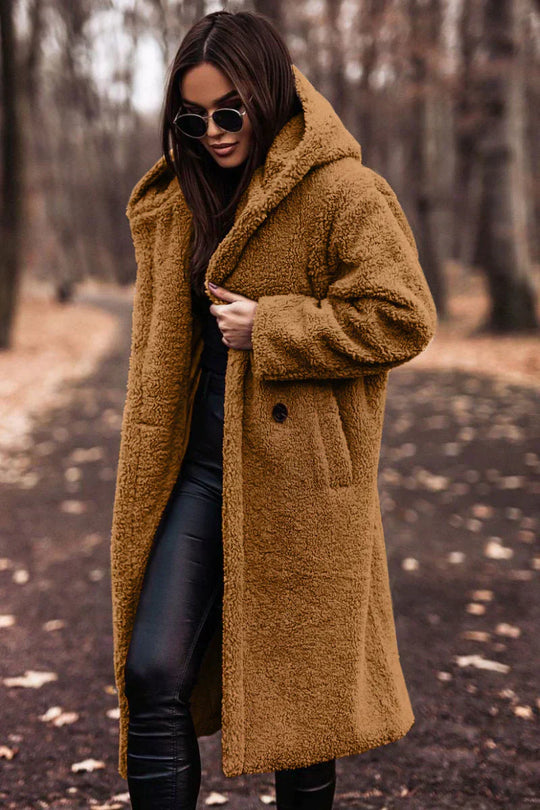 Warmer und eleganter Wollmantel für Damen, ideal für die Wintersaison