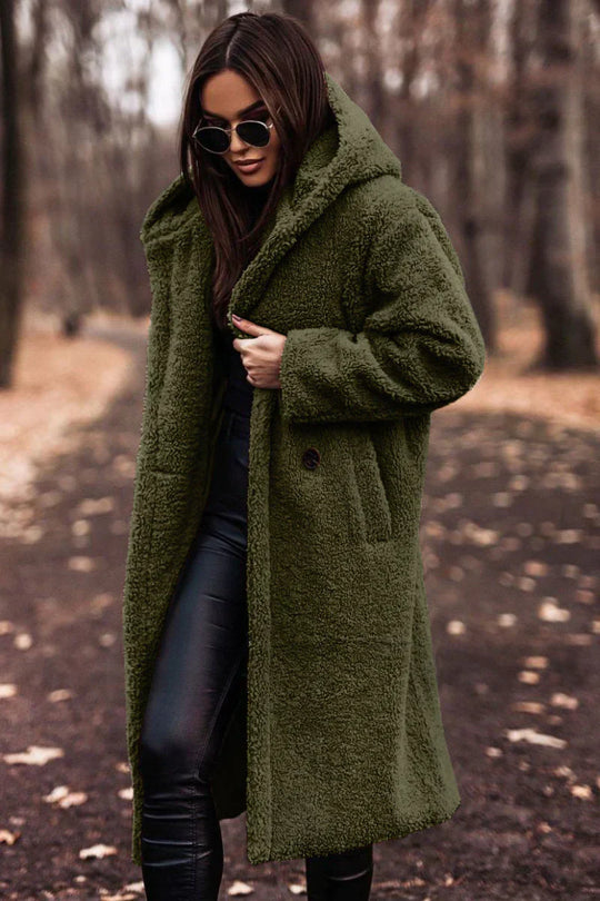 Warmer und eleganter Wollmantel für Damen, ideal für die Wintersaison