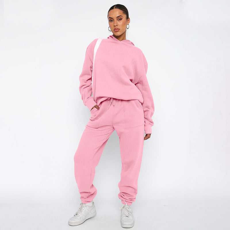 Übergroßer Kapuzenpullover und Jogger-Set für Damen