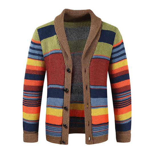 Bunte Strickjacke für Herren