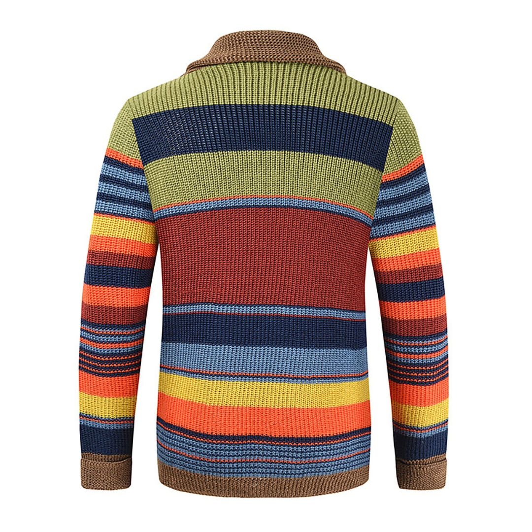 Bunte Strickjacke für Herren