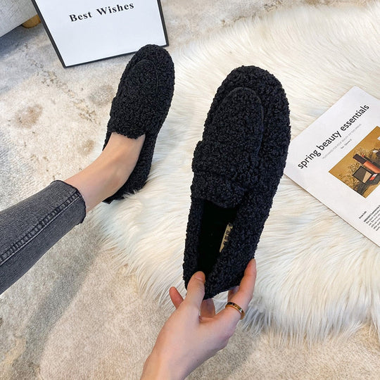 Loafers für frauen mara | plüsch hausschuhe schuhe