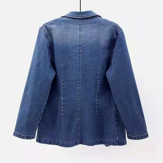 Klassischer denim-blazer für frauen