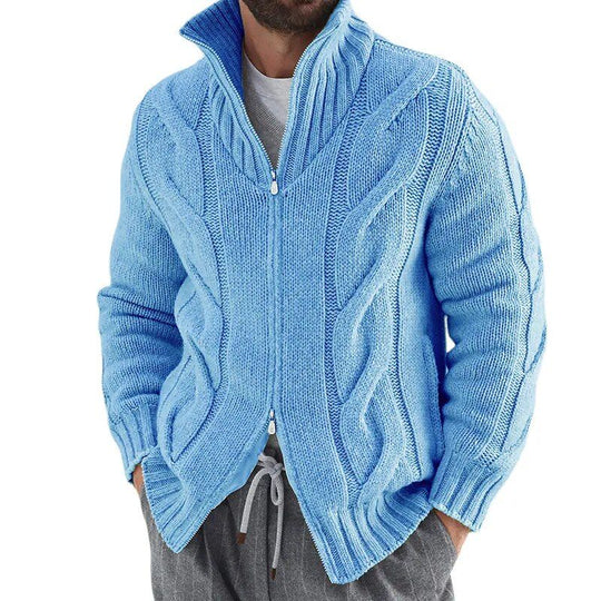 Rollkragen-Strickjacke für Herren