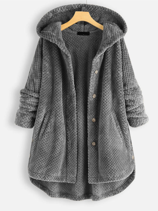 Warme Winterjacke mit Kapuze für Frauen, perfekt für kalte Tage