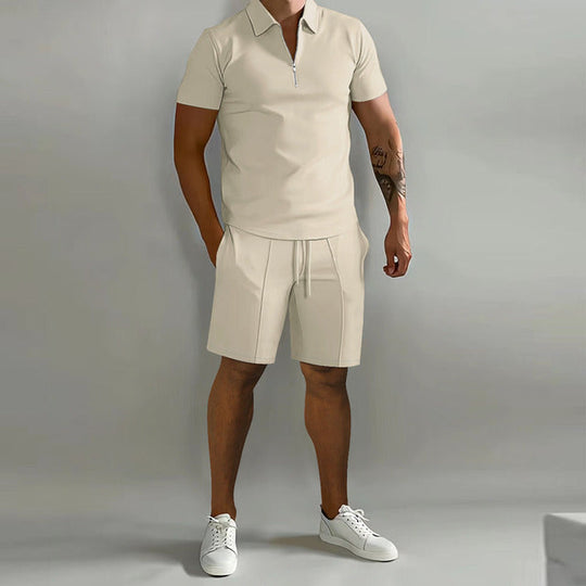 Edles herren-polo und shorts-set