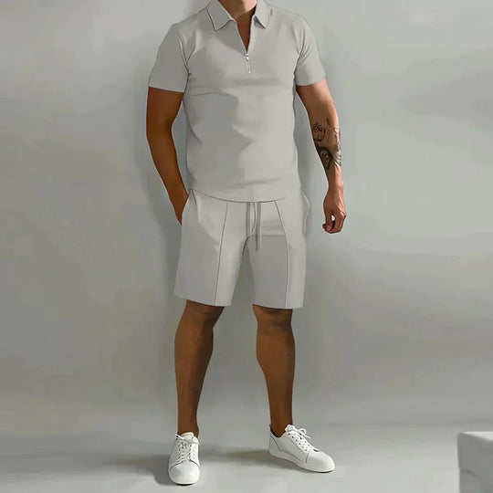 Edles herren-polo und shorts-set