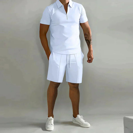 Edles herren-polo und shorts-set