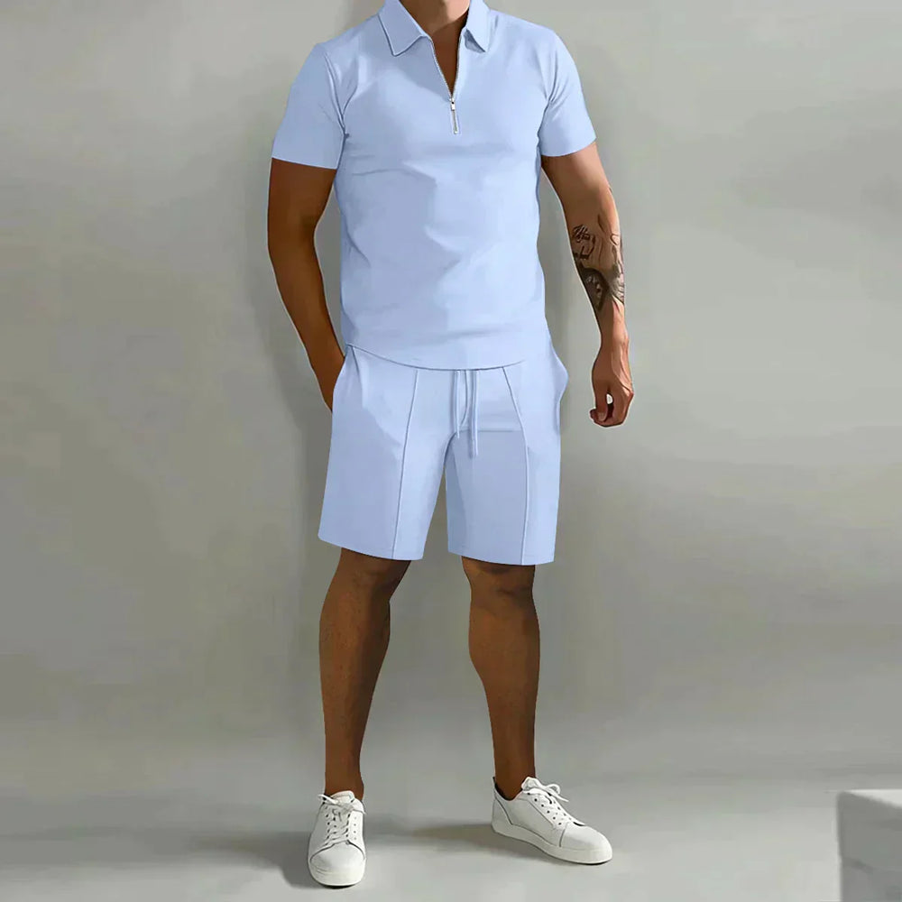 Edles herren-polo und shorts-set