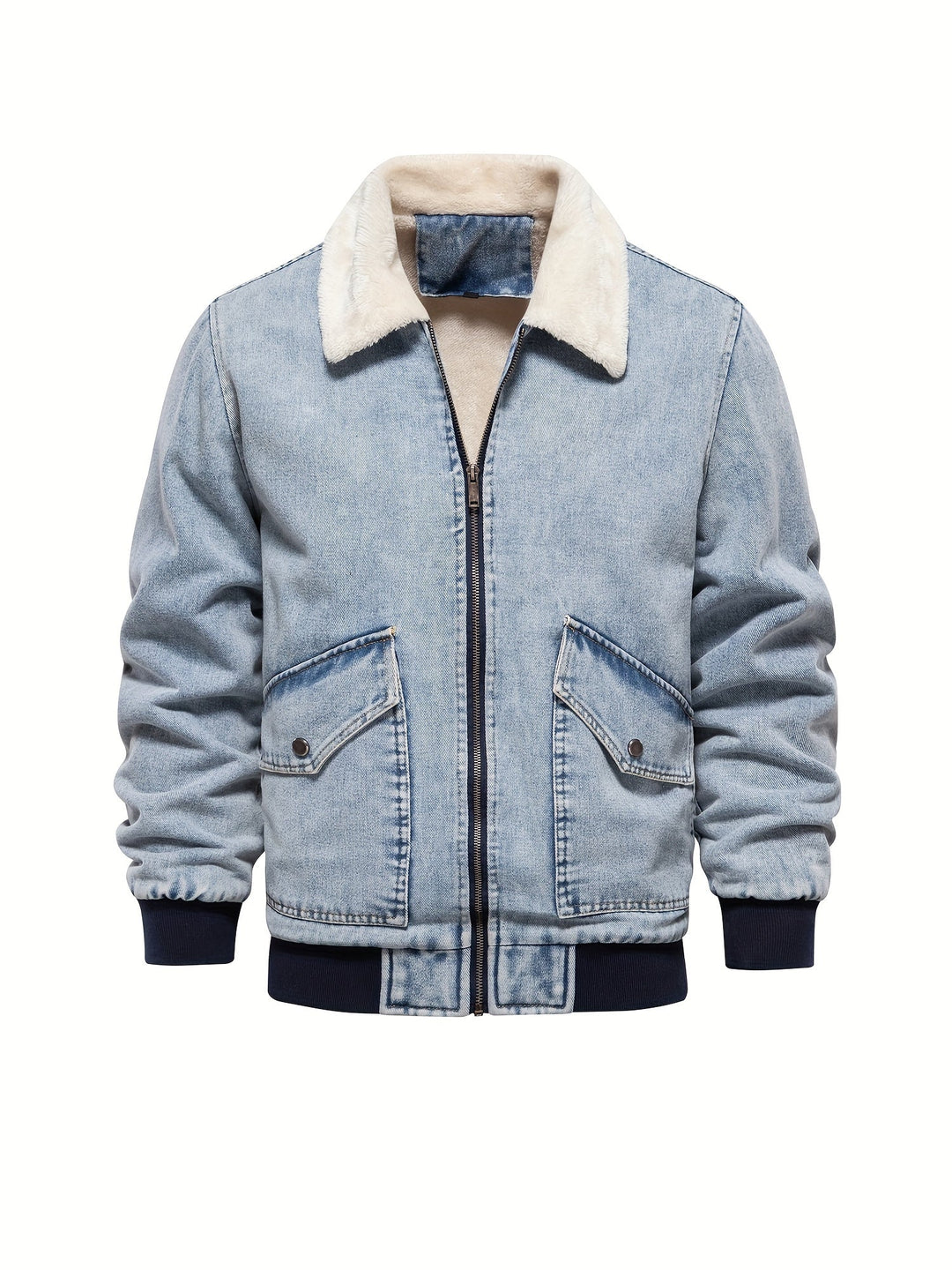 Lucas - Denim-Fleece-Jacke für Herren