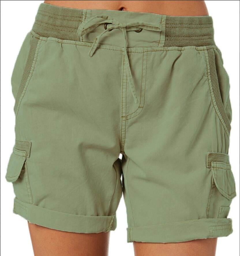 Lässige lockere shorts mit hoher taille für frauen