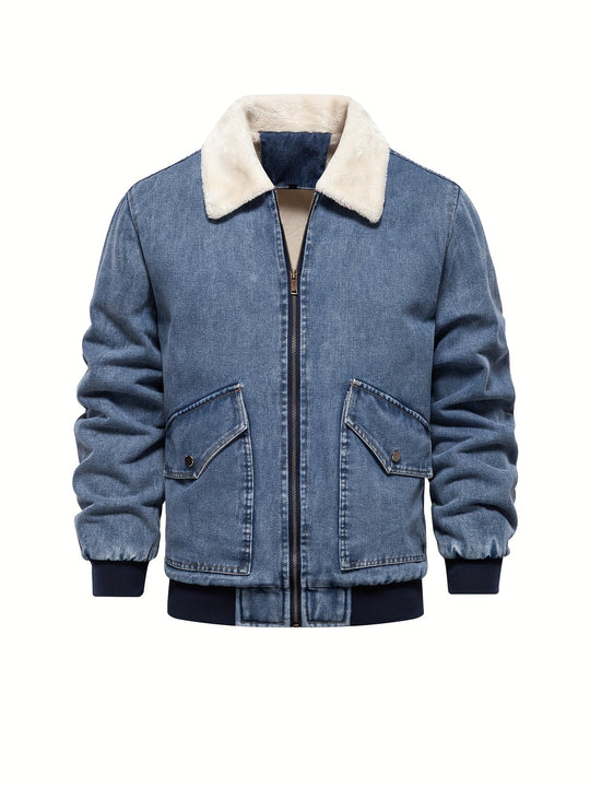 Lucas - Denim-Fleece-Jacke für Herren