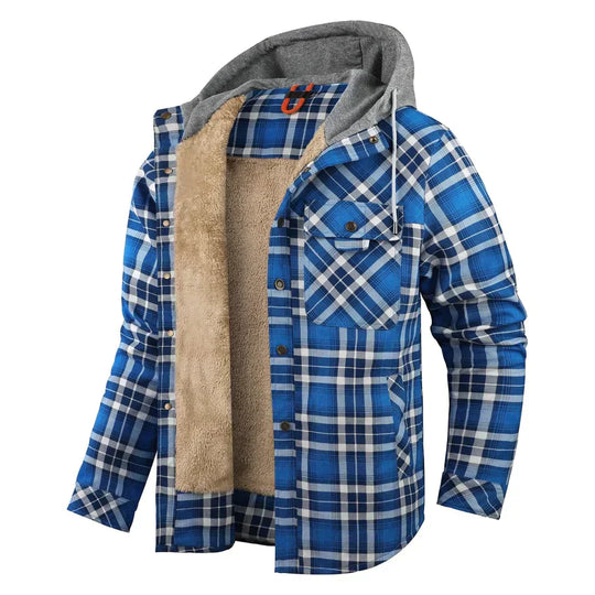 Flanell-Fleece-Winterjacke für Herren