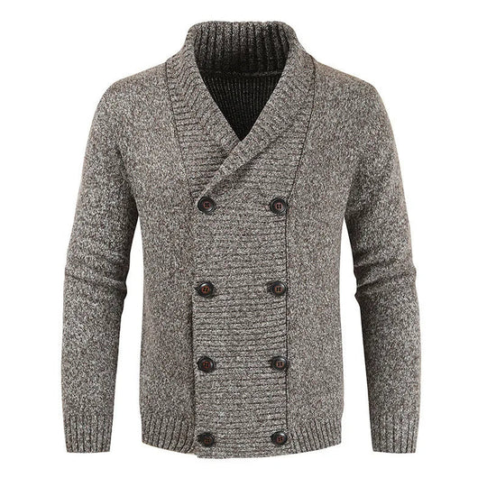 Zweireihige Strickjacke für Herren