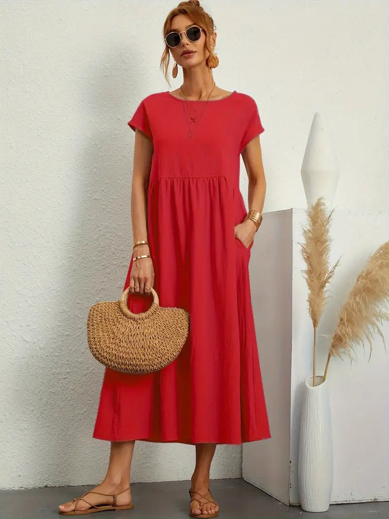 Damen sommerkleid mit tasche